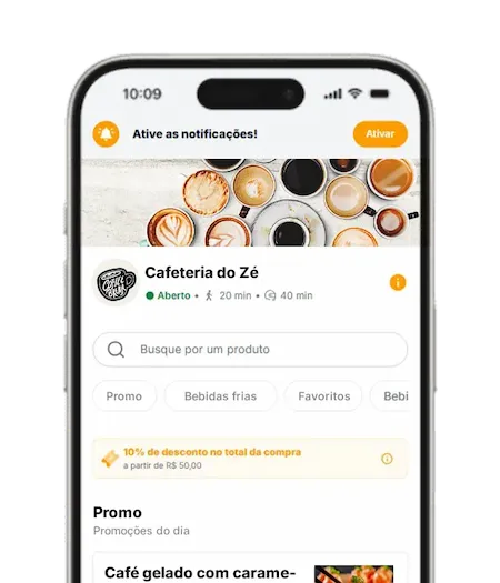 Cardápio digital para cafeteria